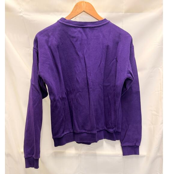 Armani Exchange Purple Heart Logo Sweatshirt Small Lounge Cozy Warm Winter Fall - Picture 5 of 6